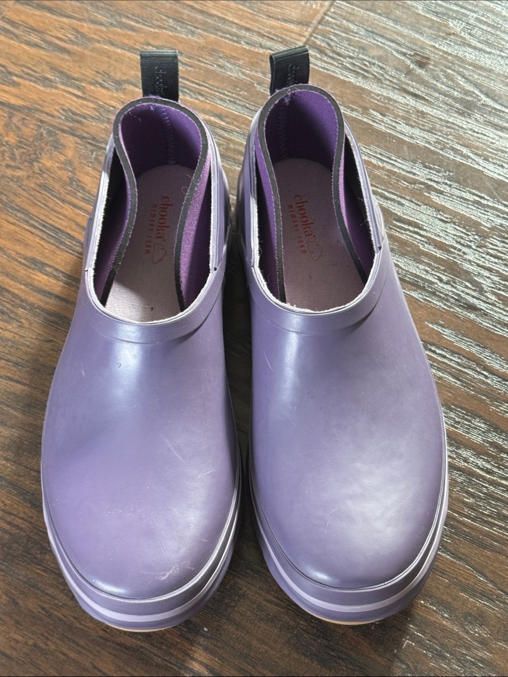 chooka Memory Foam Purple Slip-On Waterproof Clog Mules